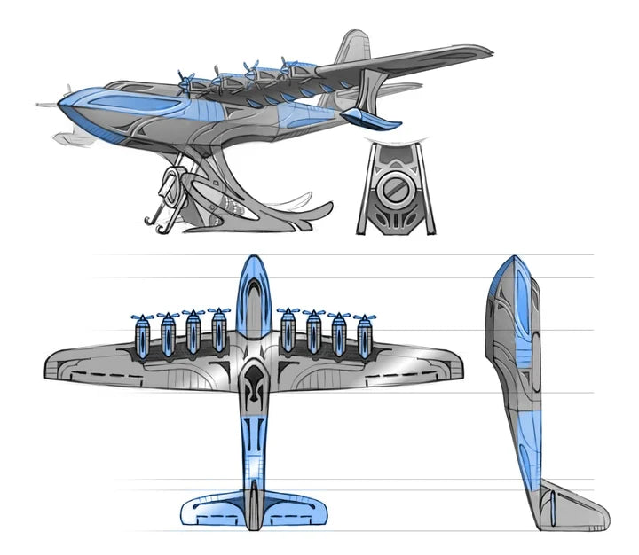 Metal Time Celestial Hughes H-4 Hercules - DIY Metal Model Kit