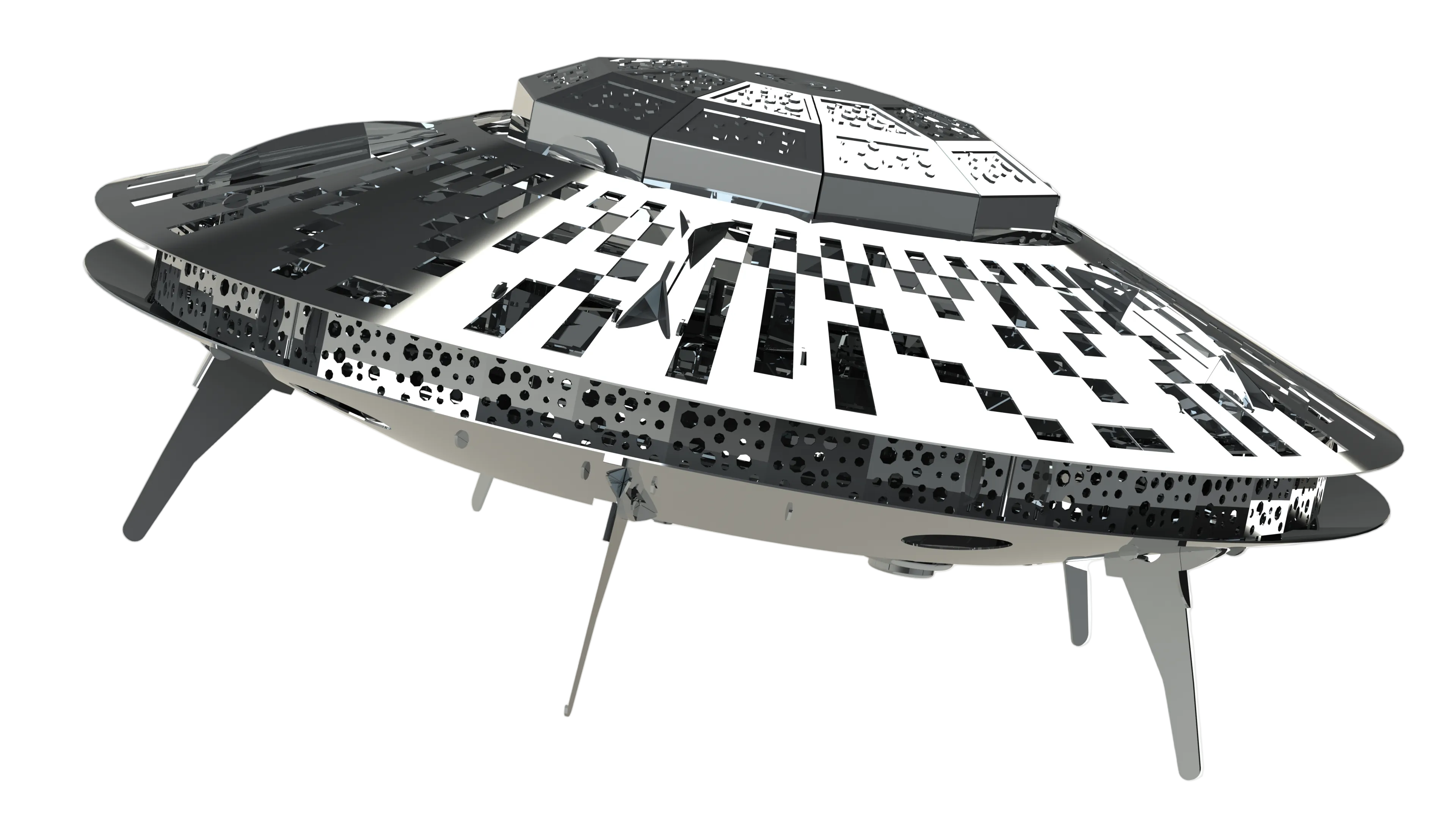 Metal Time Stellar Raiders UFO – DIY Metal Model Kit