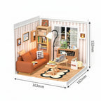Cozy Living Lounge – DIY Miniature House Kit