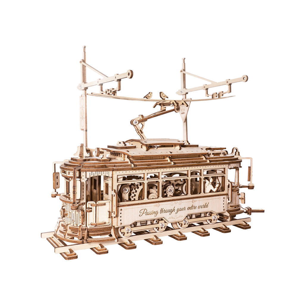 Classic City Tram – Wooden Model Kit