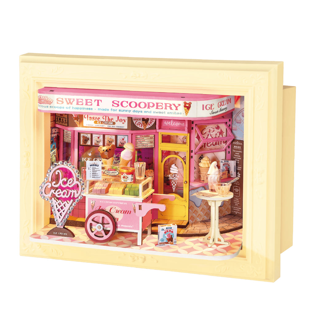 Sweet Scoopery Ice Cream – 3D Wooden Puzzle Story Frame Kit