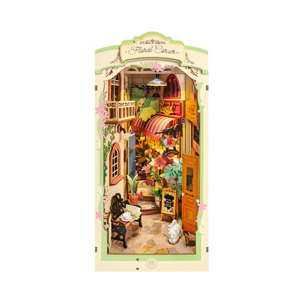 Floral Corner Book Nook – DIY Model Kit