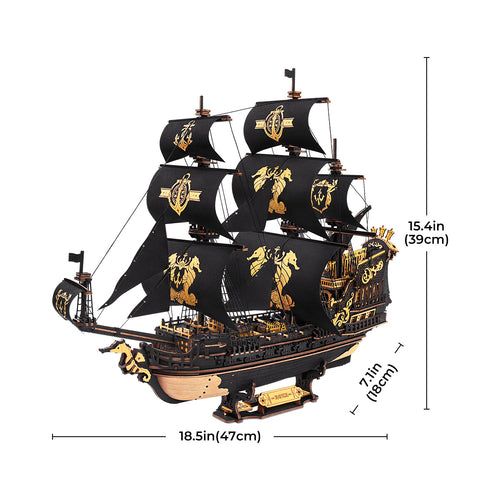 The Seahorse Barque – 3D Wooden Sailing Ship Model Kit