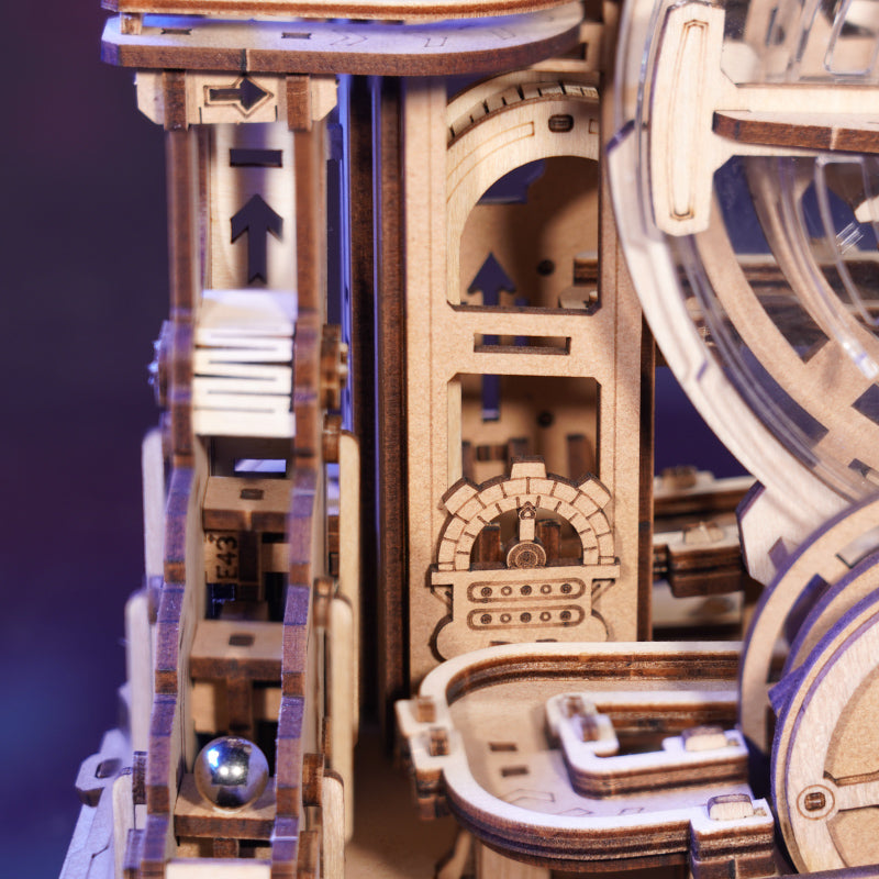 Gear Ball Challenge – 3D Wooden Marble Run Game Kit