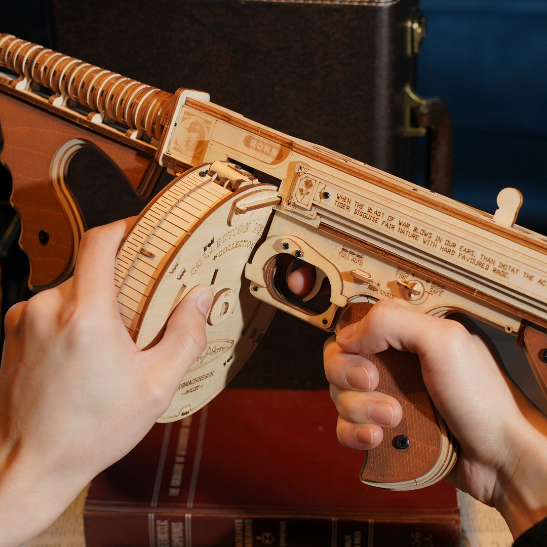 Submachine Gun – 3D Wooden Puzzle Model Kit