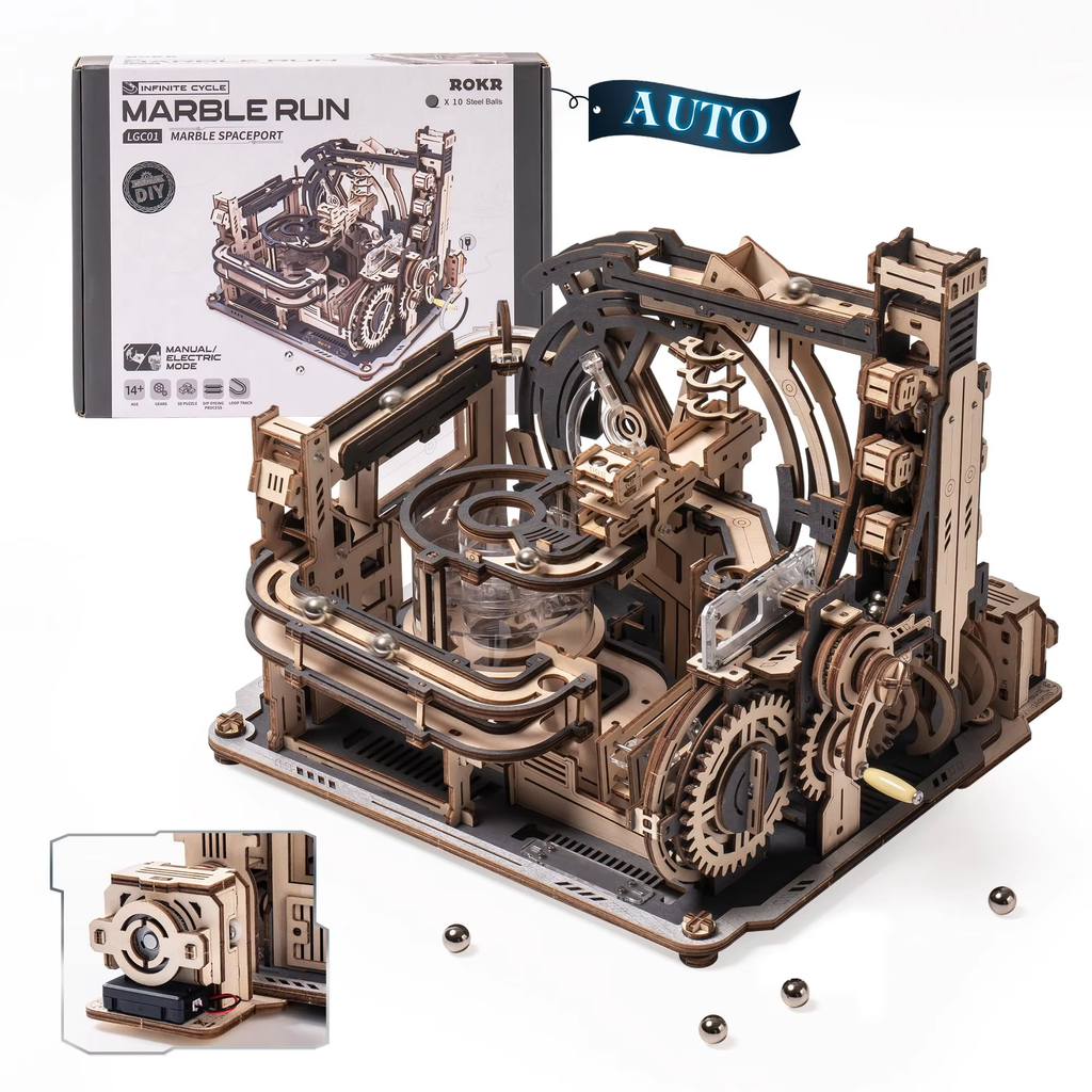 Marble Spaceport – Mechanical Marble Run Kit