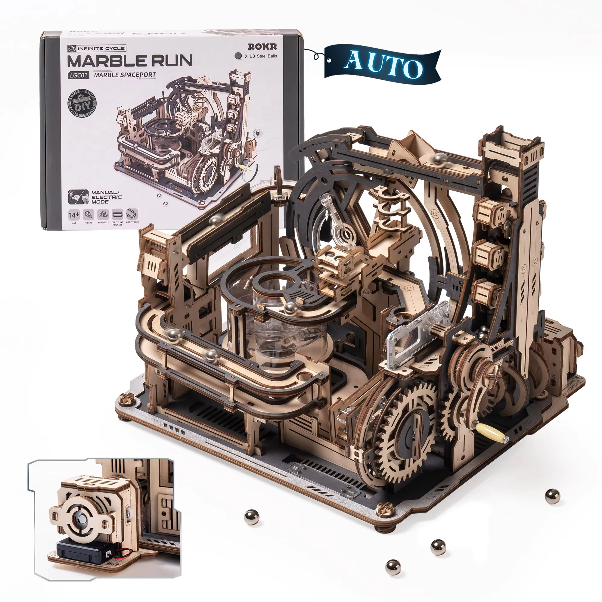 Marble Spaceport – Mechanical Marble Run Kit