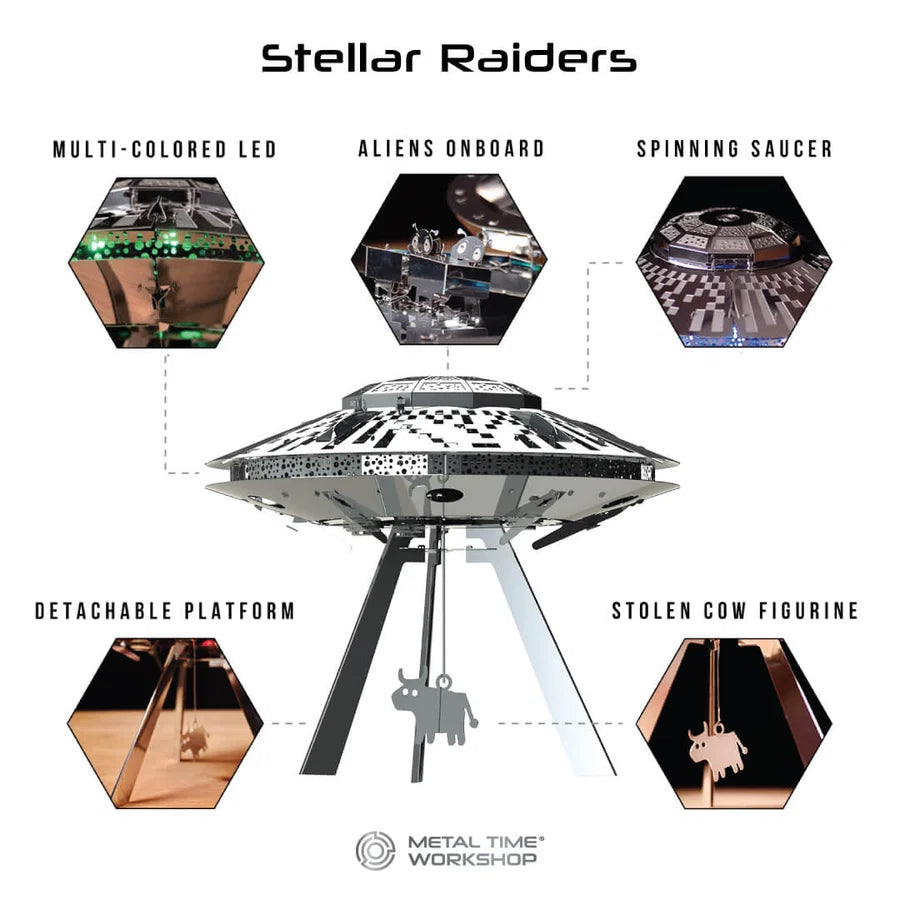 Metal Time Stellar Raiders UFO – DIY Metal Model Kit