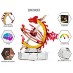 Metal Time Sun Chaser Dragon Style Desk Clock - DIY Metal Model Kit