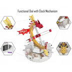 Metal Time Sun Chaser Dragon Style Desk Clock - DIY Metal Model Kit