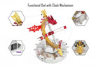 Metal Time Sun Chaser Dragon Style Desk Clock - DIY Metal Model Kit