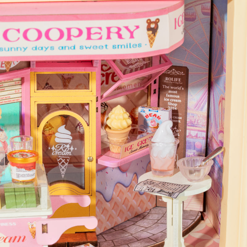 Sweet Scoopery Ice Cream – 3D Wooden Puzzle Story Frame Kit