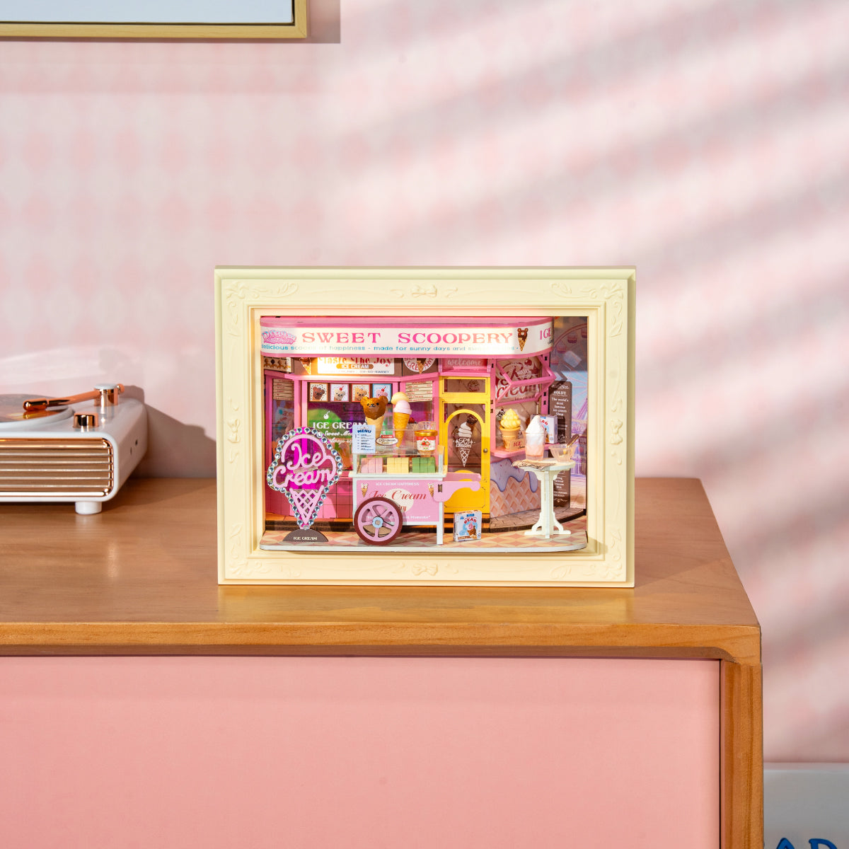 Sweet Scoopery Ice Cream – 3D Wooden Puzzle Story Frame Kit