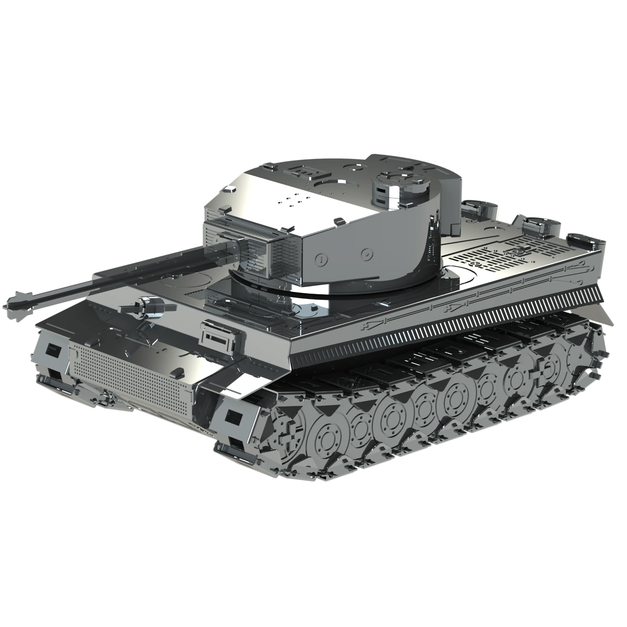 Metal Time Tiger Ponderous Panzer Tank – DIY Metal Model Kit
