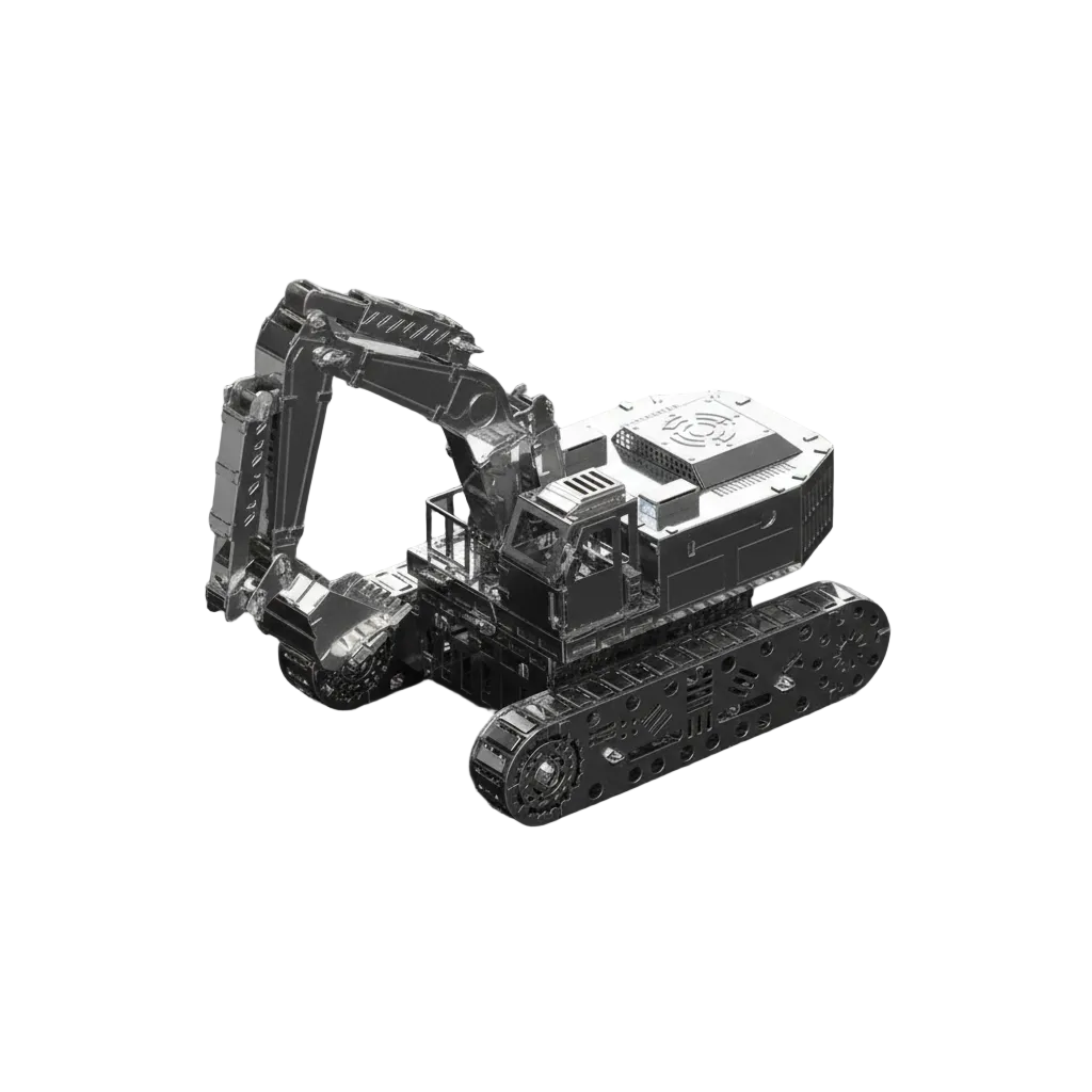 Metal Time Tireless Digger Excavator - DIY Metal Model Kit