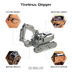 Metal Time Tireless Digger Excavator - DIY Metal Model Kit