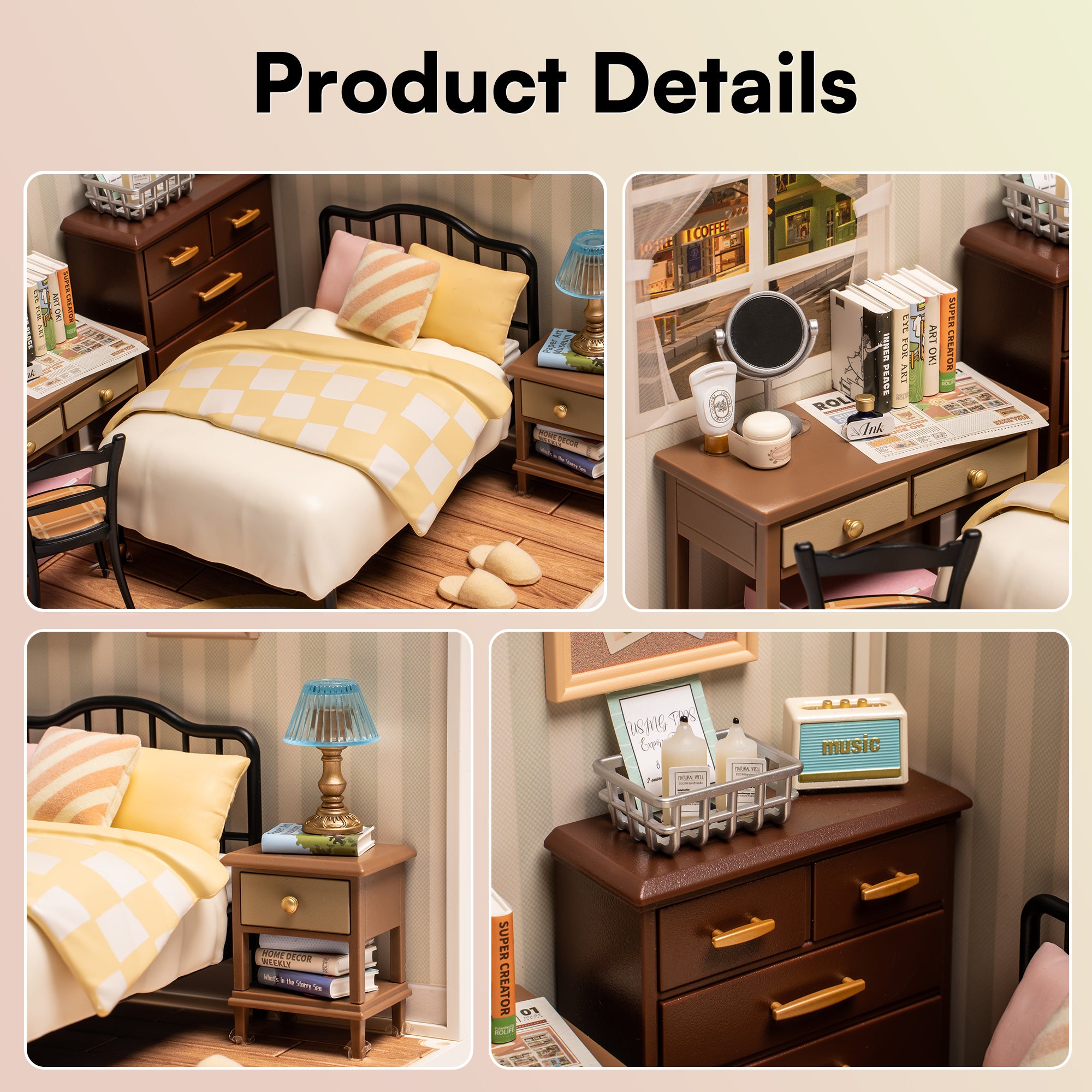 Sweet Dream Bedroom – DIY Miniature House Kit