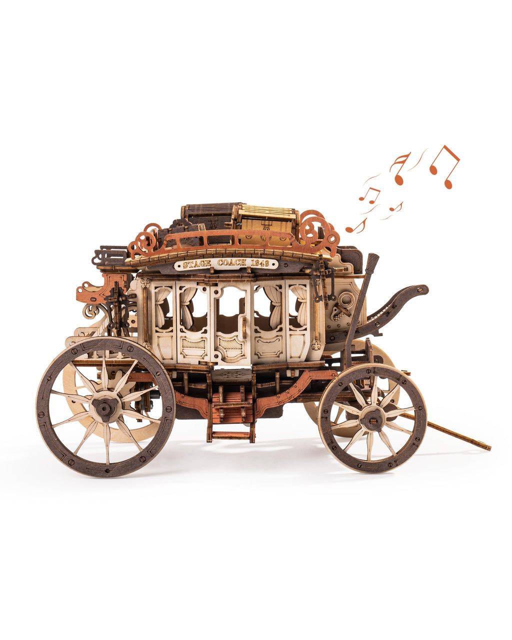 Stagecoach Music Box – Wooden Model Kit
