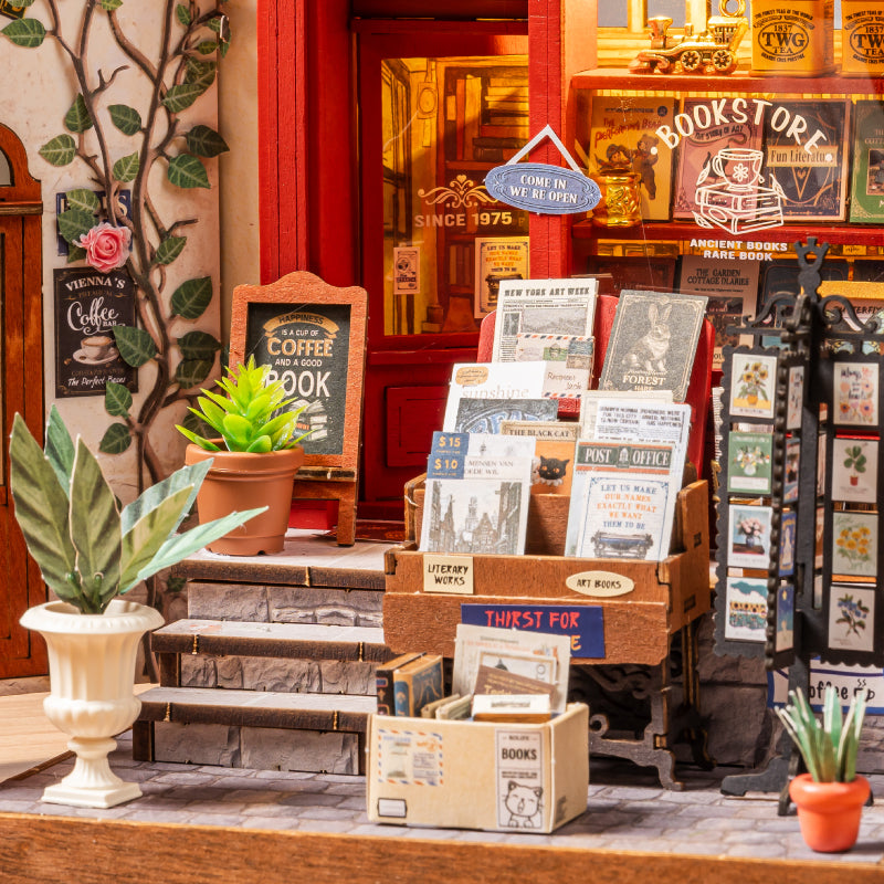 Vienna Bookstore – DIY Miniature Dollhouse Kit