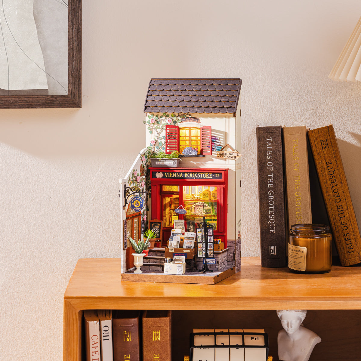 Vienna Bookstore – DIY Miniature Dollhouse Kit
