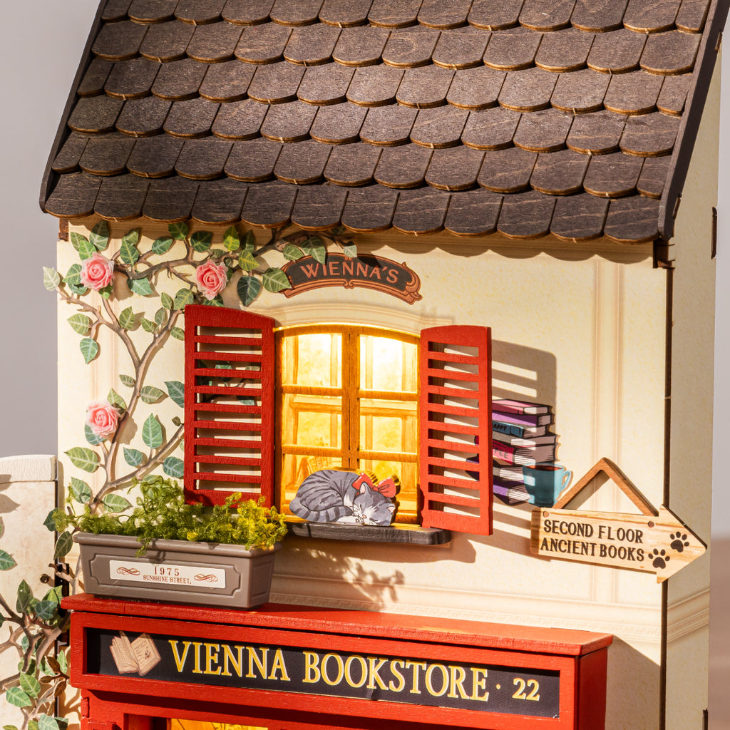 Vienna Bookstore – DIY Miniature Dollhouse Kit