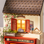 Vienna Bookstore – DIY Miniature Dollhouse Kit