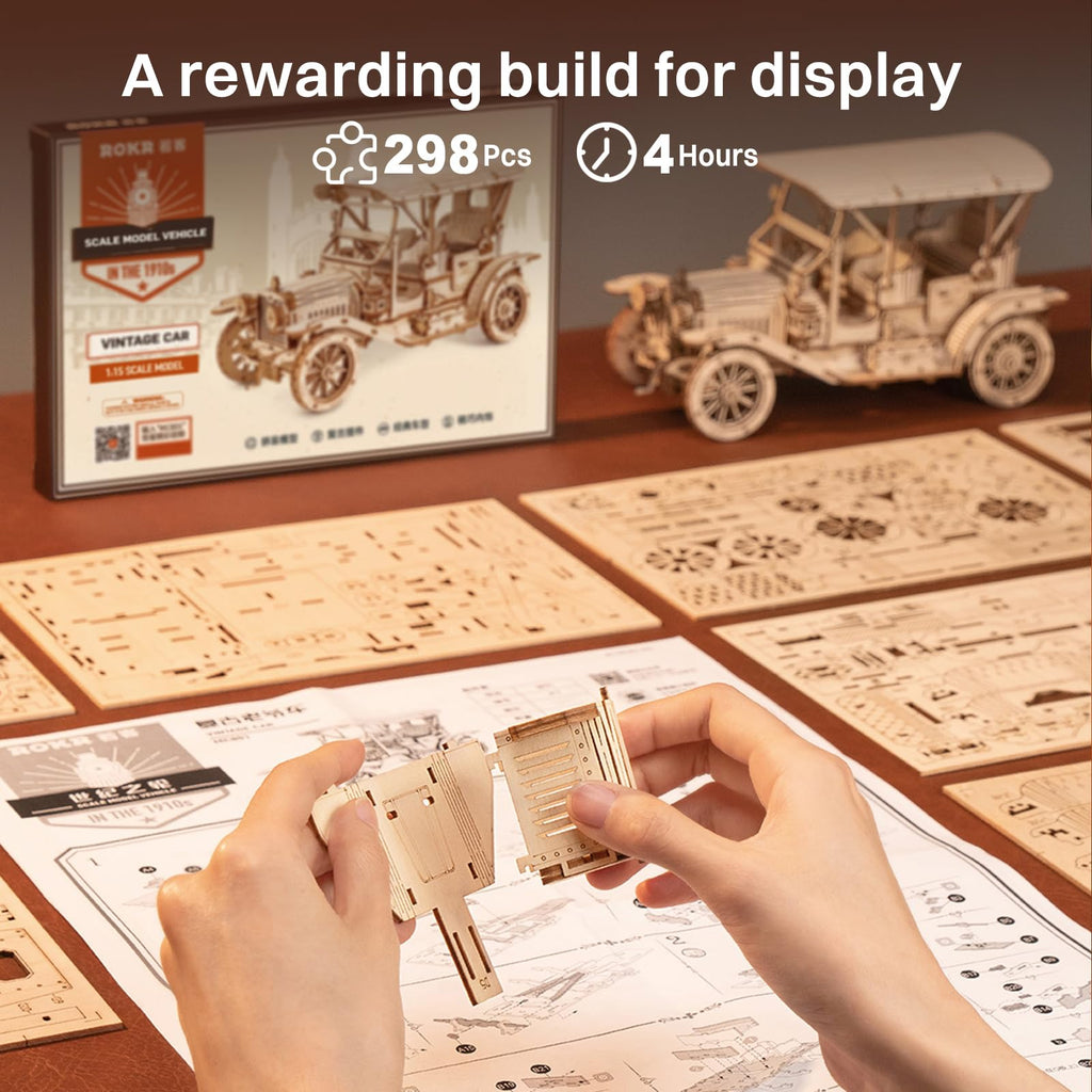 Vintage Car – 3D Wooden Model Kit