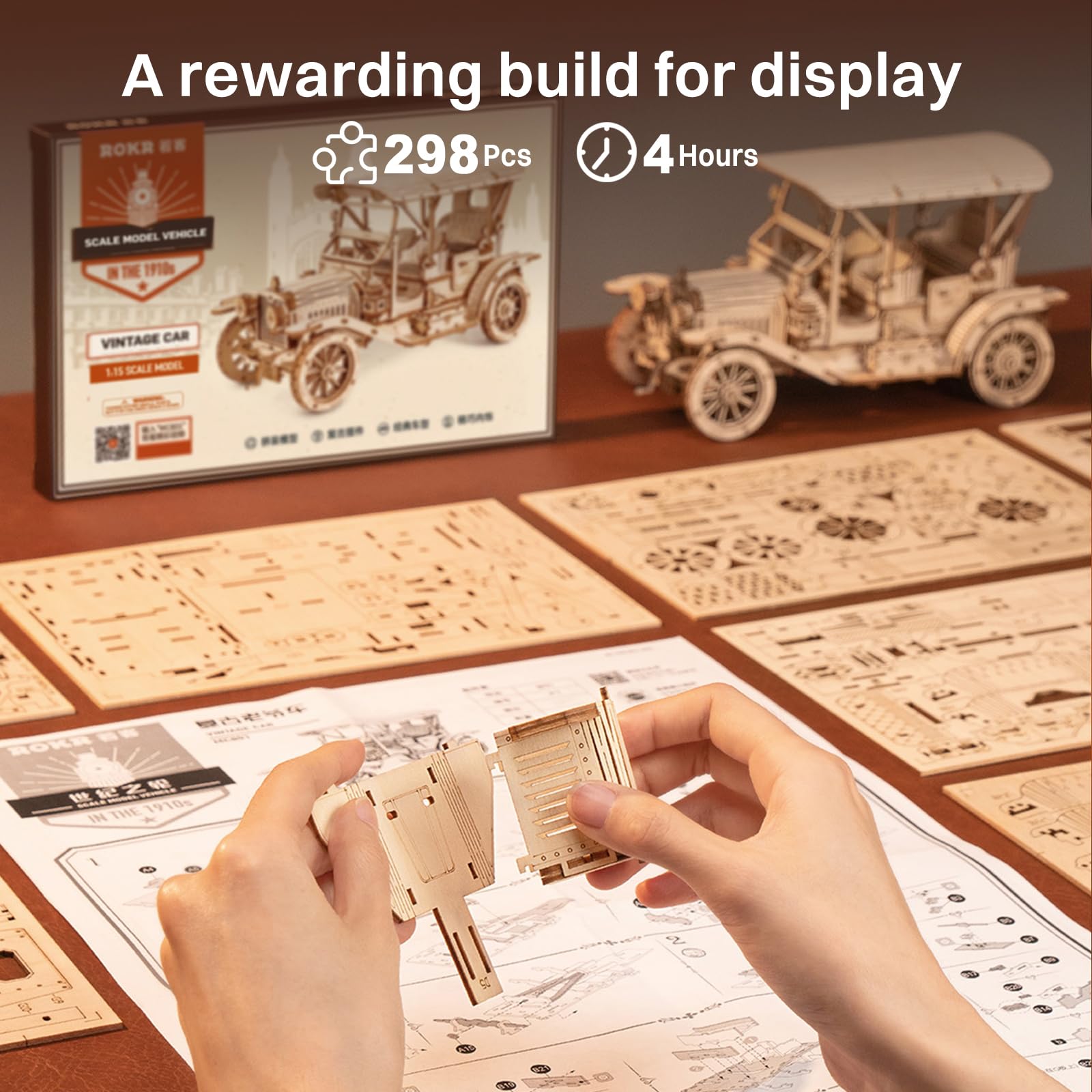 Vintage Car – 3D Wooden Model Kit