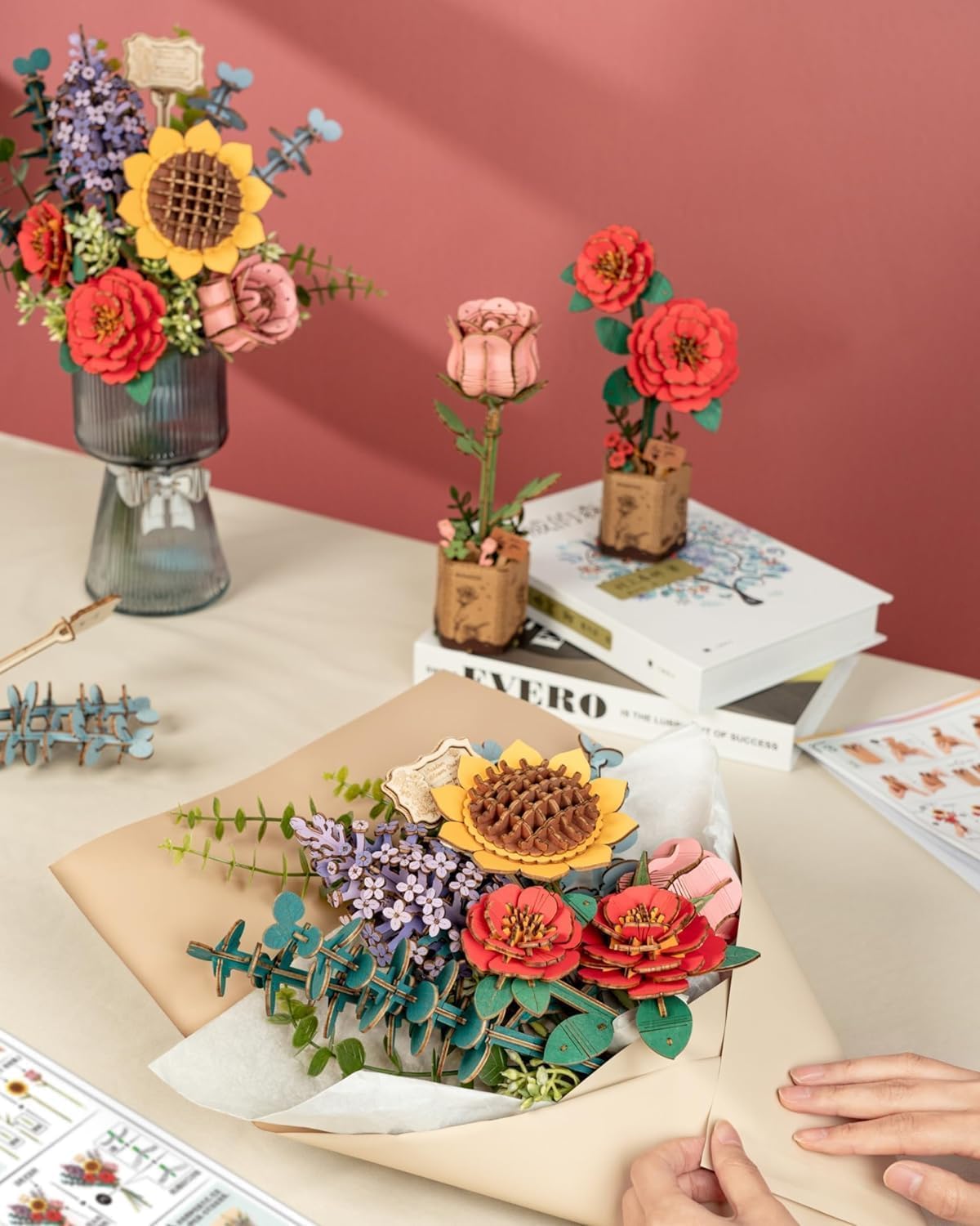 Forever Flower Bouquet – Wooden Model Kit – Voyza