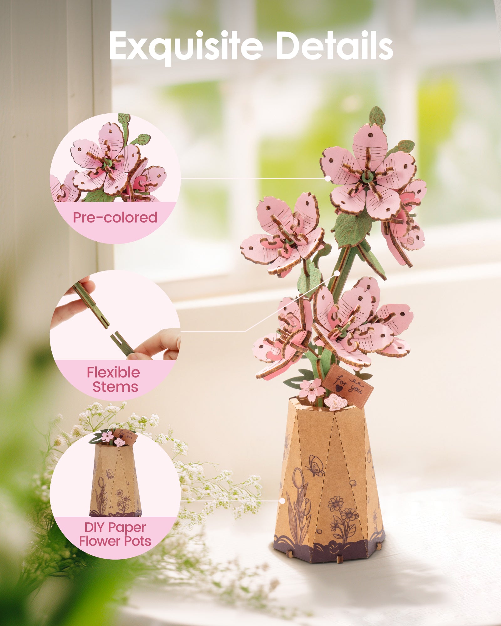DIY Wooden Flower Bouquet – 16 Styles Available