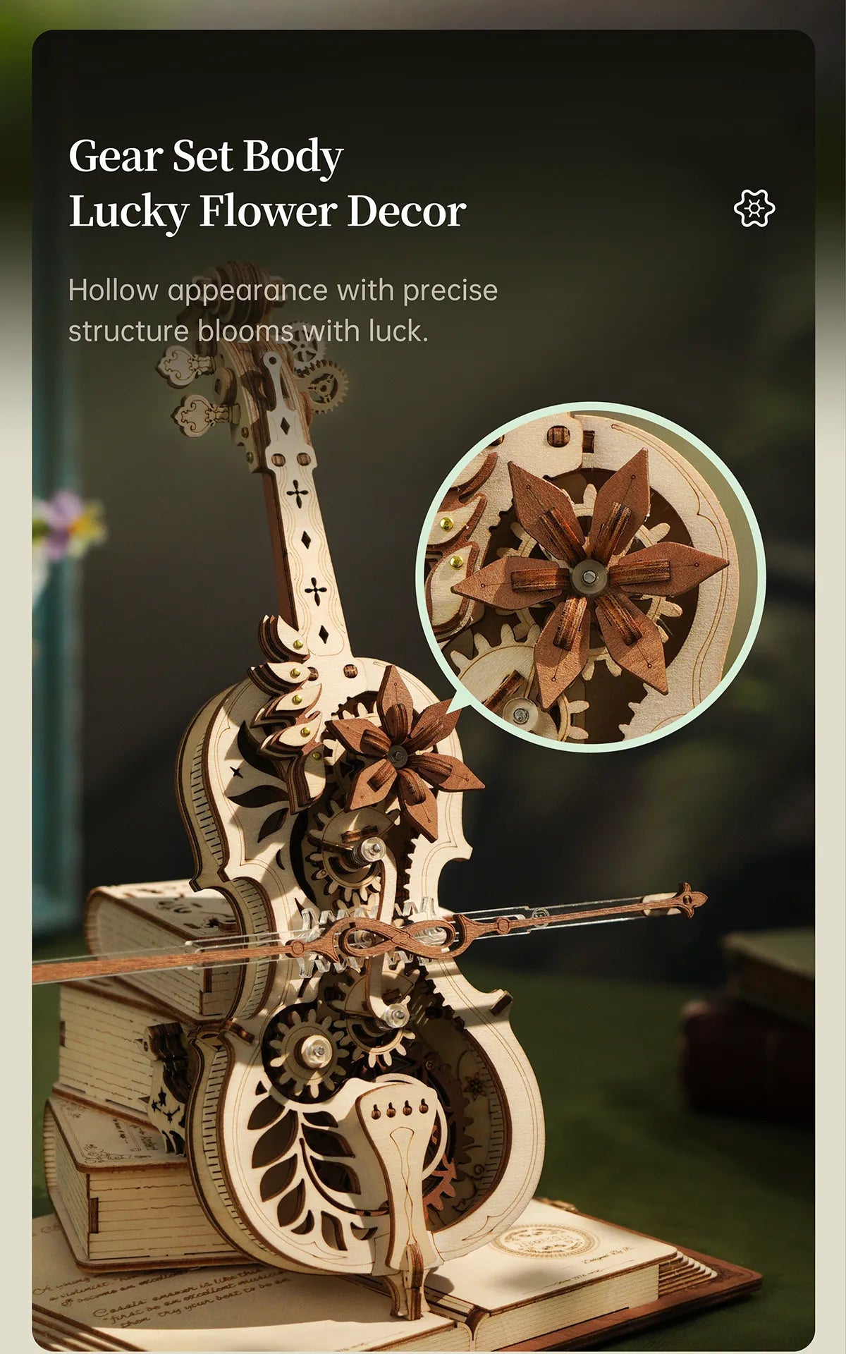 Magic Cello – 3D Wooden Music Box Model Kit