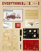 Steam Engine Car – DIY Mechanical Model Kit