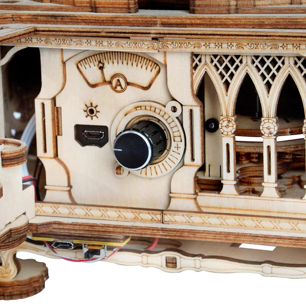 Classic Gramophone (Electric Version) – 3D Wooden Puzzle Kit