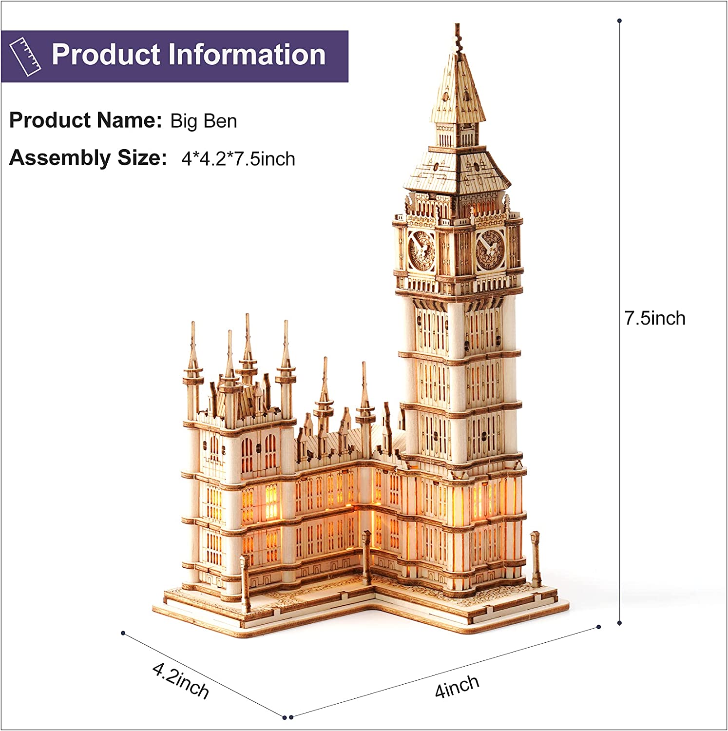 Big Ben – Wooden Architecture Model Kit