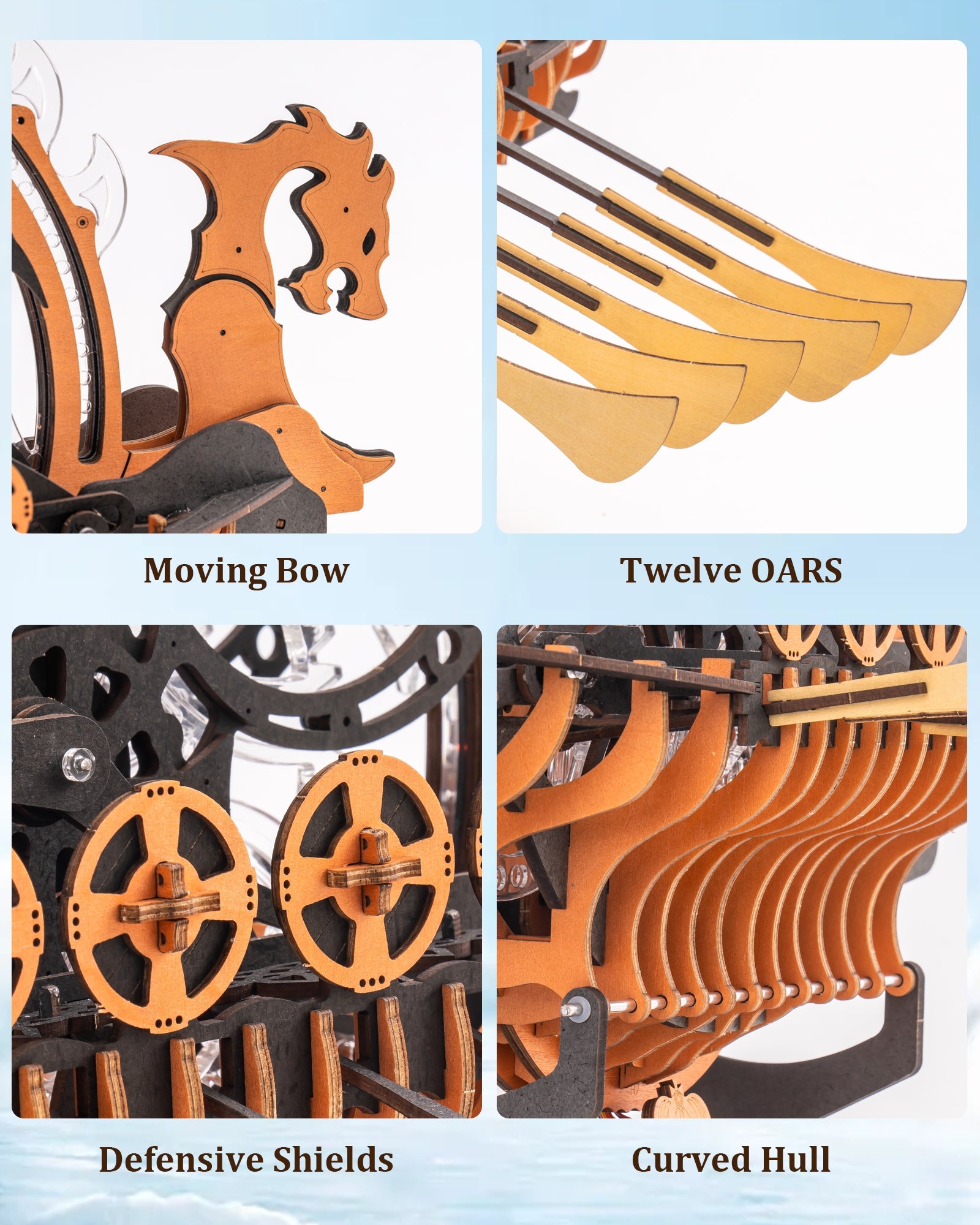 Dragon Boat – Mechanical Wooden Model Kit