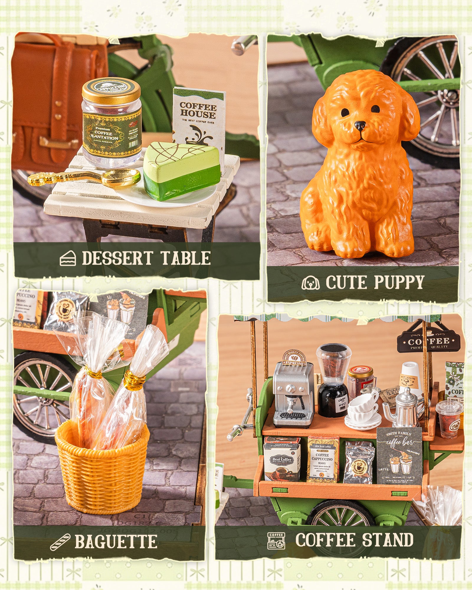 Aromatic Coffee Cart – DIY Miniature House Kit