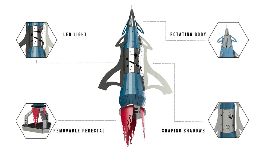 Metal Time Ad Astra Deep Space Rocket – DIY Metal Model Kit