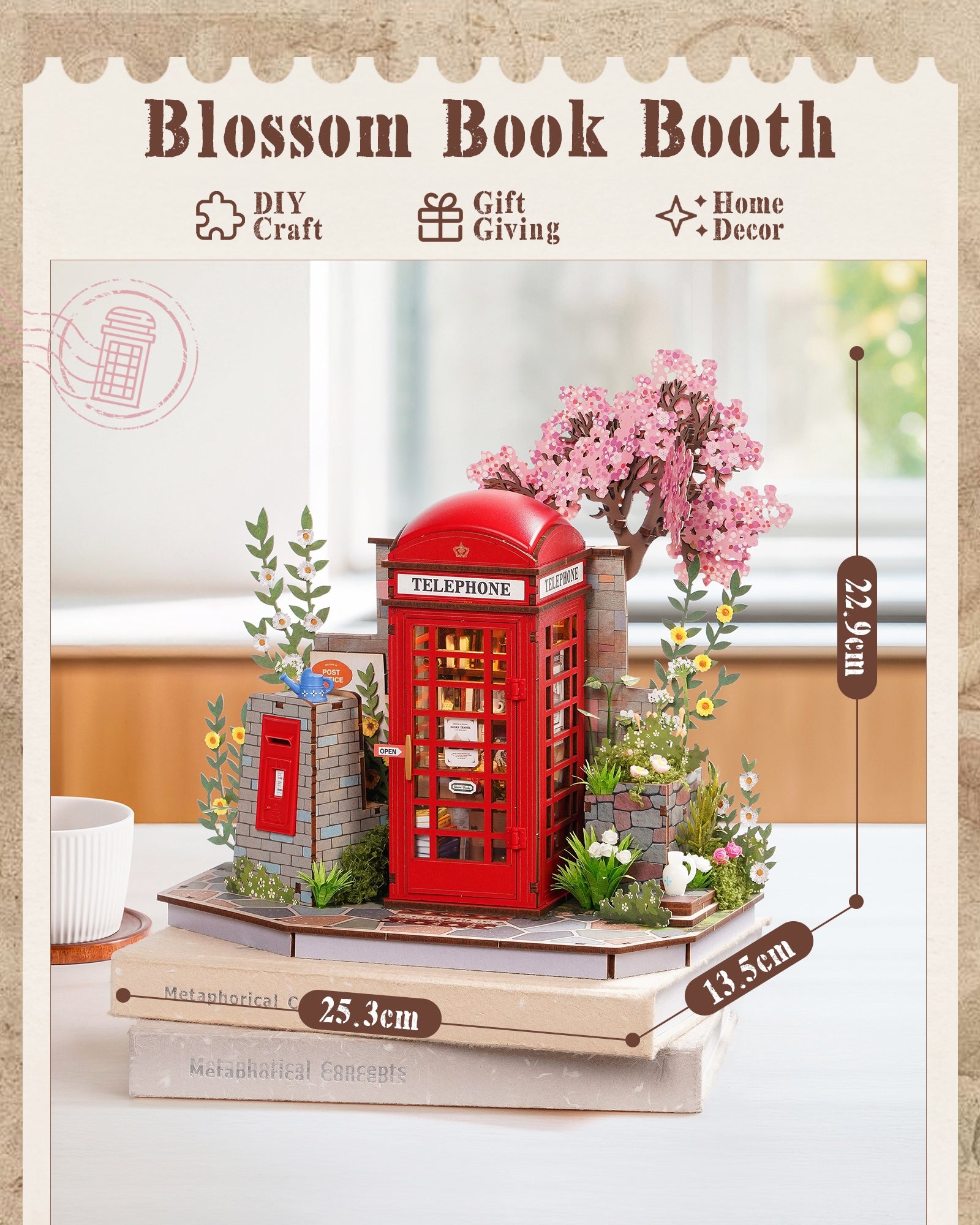 Cherry Blossom Book Booth – DIY Book Nook Kit