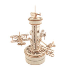 Air-Control Tower – DIY Music Box 3D Wooden Puzzle Kit
