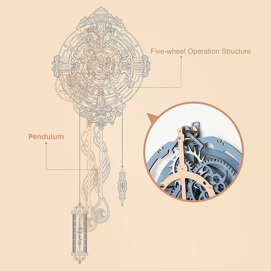 Romantic Notes Wall Clock – Wooden Model Kit