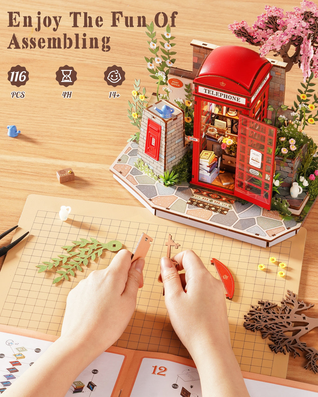 Cherry Blossom Book Booth – DIY Book Nook Kit