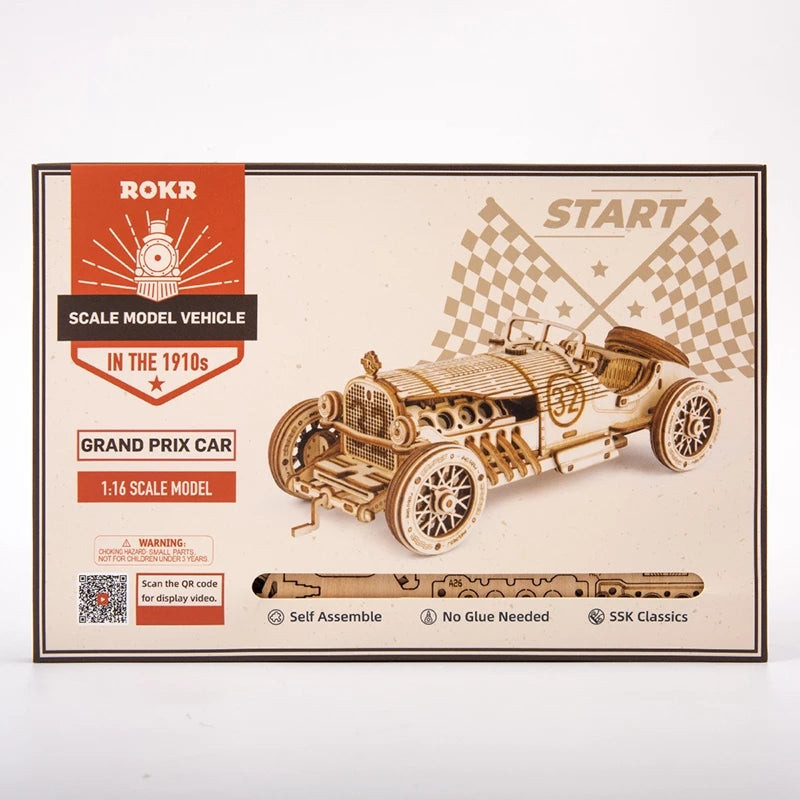 Vintage Racing Car – 3D Wooden Model Kit