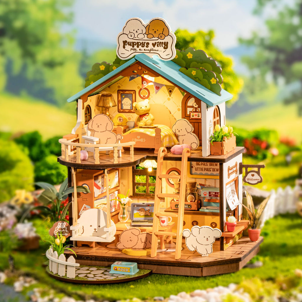 Puppy’s Cozy Villa – DIY Miniature House Kit