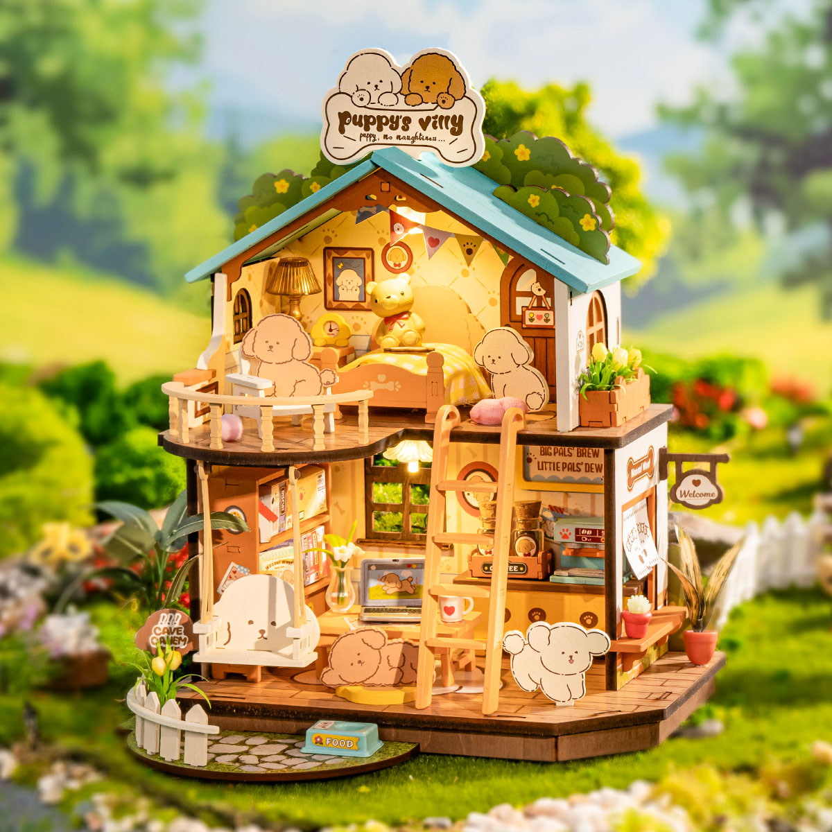 Puppy’s Cozy Villa – DIY Miniature House Kit