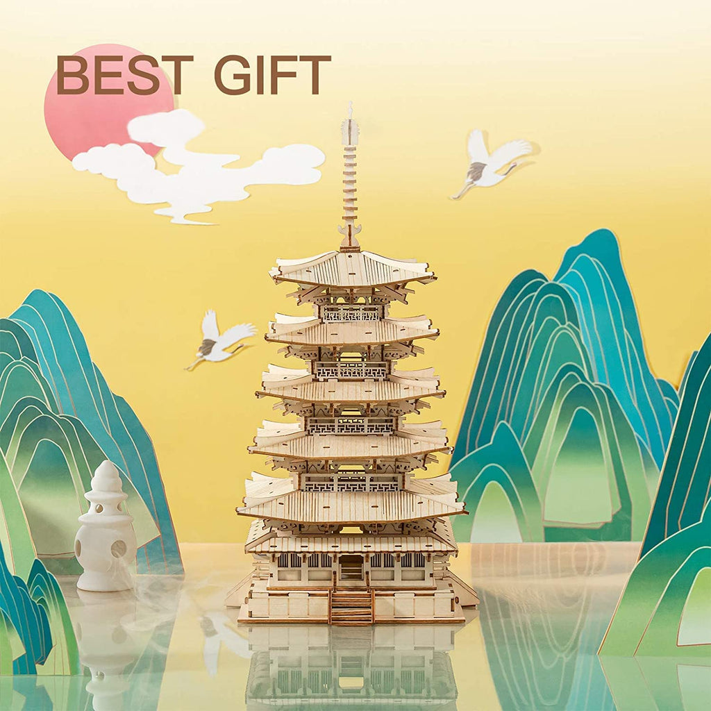 Five-Storied Pagoda – 3D Wooden Model Kit