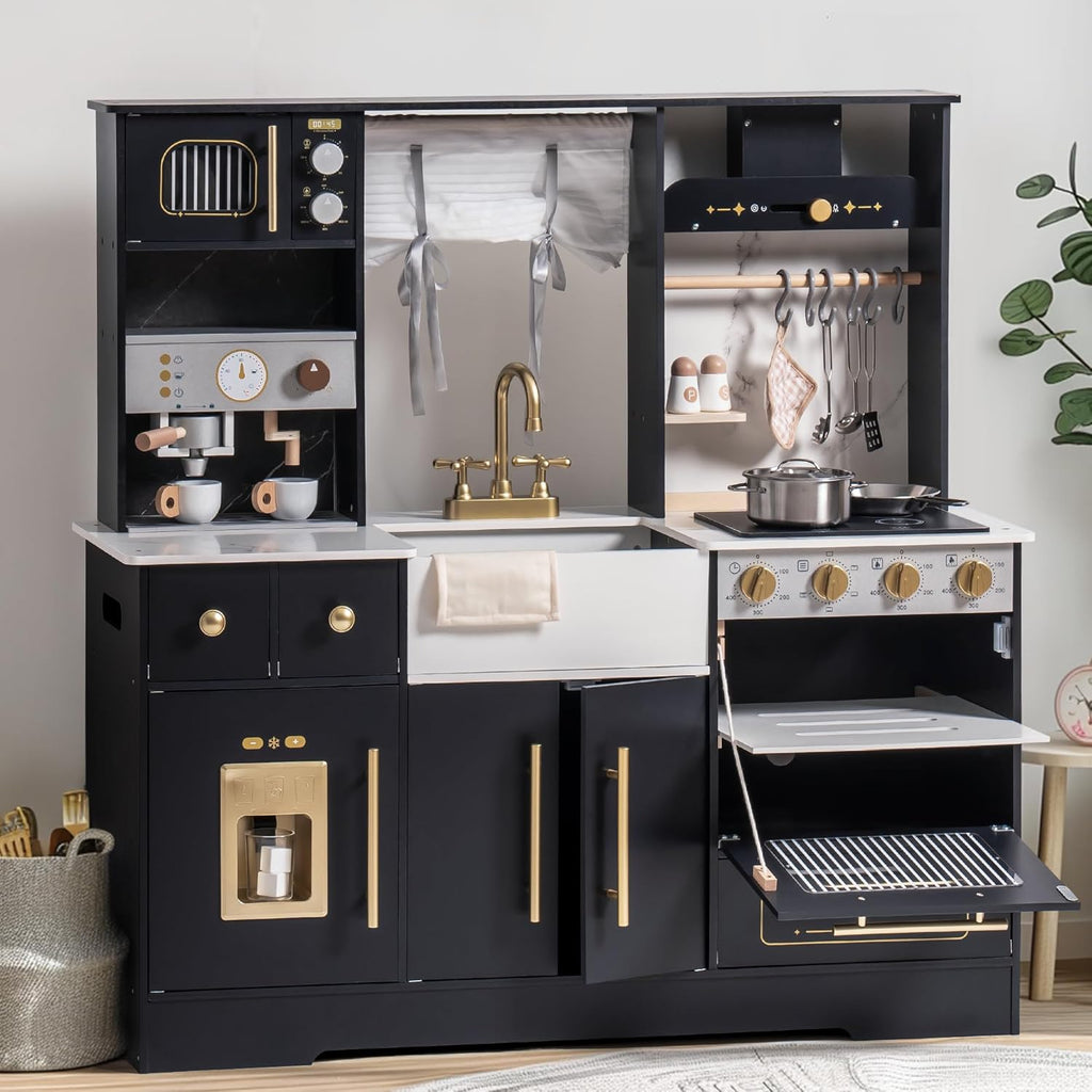 Wooden Play Kitchen – Kids Role Play Set