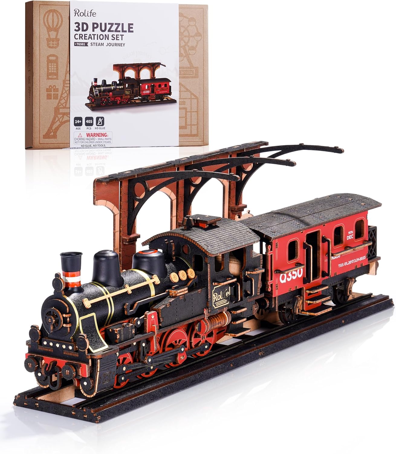 Steam Journey Train – 3D Wooden Puzzle Kit