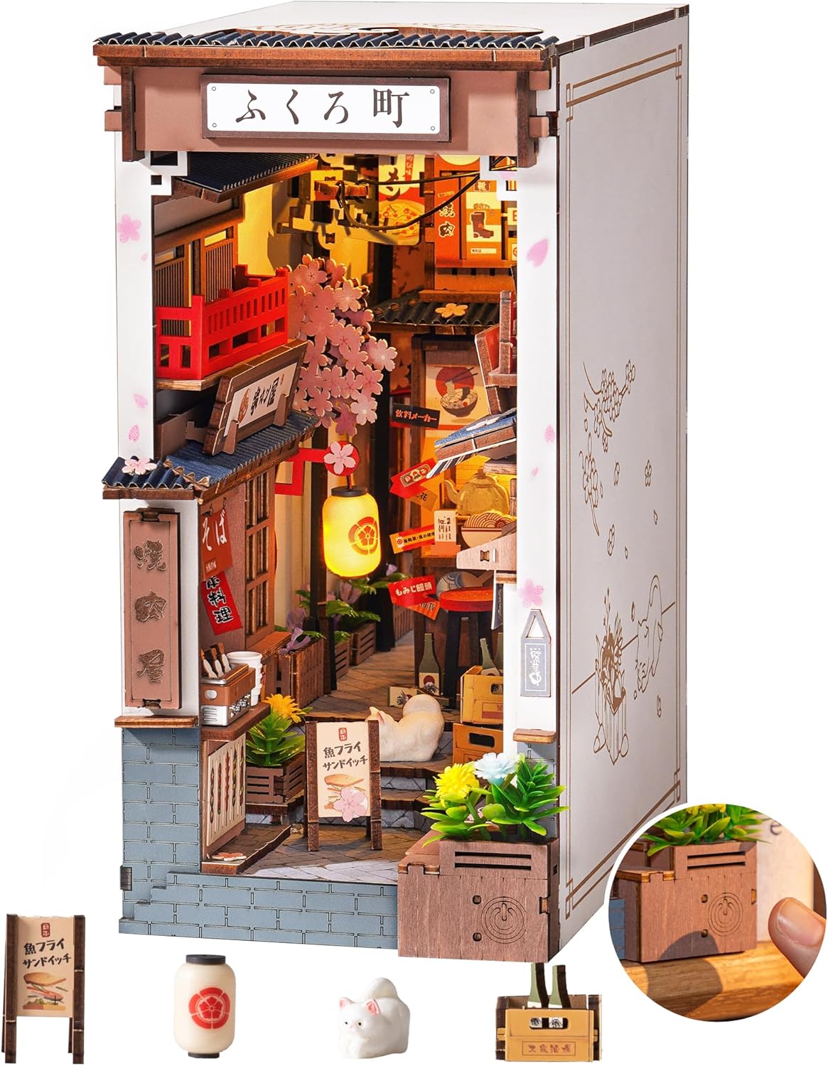 Sakura Sake Street Book Nook – DIY Model Kit