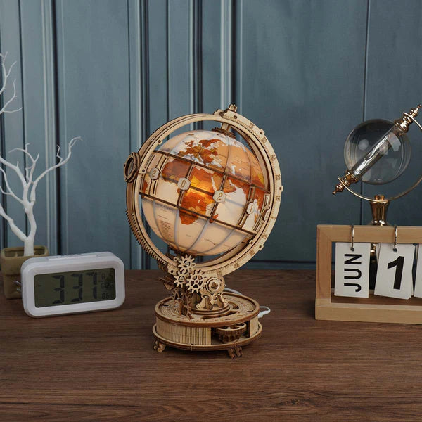 The Luminous Globe – 3D Wooden Puzzle Kit