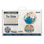 Vintage Wooden Globe Model – 3D DIY Rotating Earth Puzzle Kit